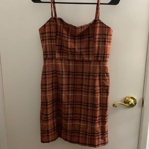FOREVER 21 PLAID MINI DRESS SIZE M